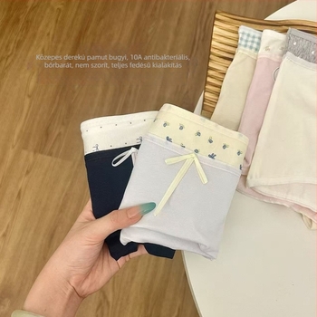 Női pamut boxer brief, középmagas derék, gyorsan száradó, kötött anyag, belső vájat 100% pamut