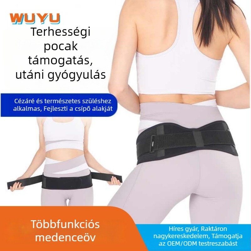 Medence összenyomó öv, lélegző, rugalmas nőknek, felnőtteknek; anyag: neoprén, halaszalag; doboz 100 darab; alkalmas futáshoz, egészségügyi masszázshoz, fitneszhez