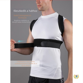 Testtartásjavító öv – hátsó támasz, nylon, univerzális viselet, masszázs, futás és edzés