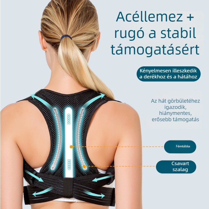 Gyerekeknek készült testtartás-korrigáló öv, állítható hátsó támasz, modell Y21-1