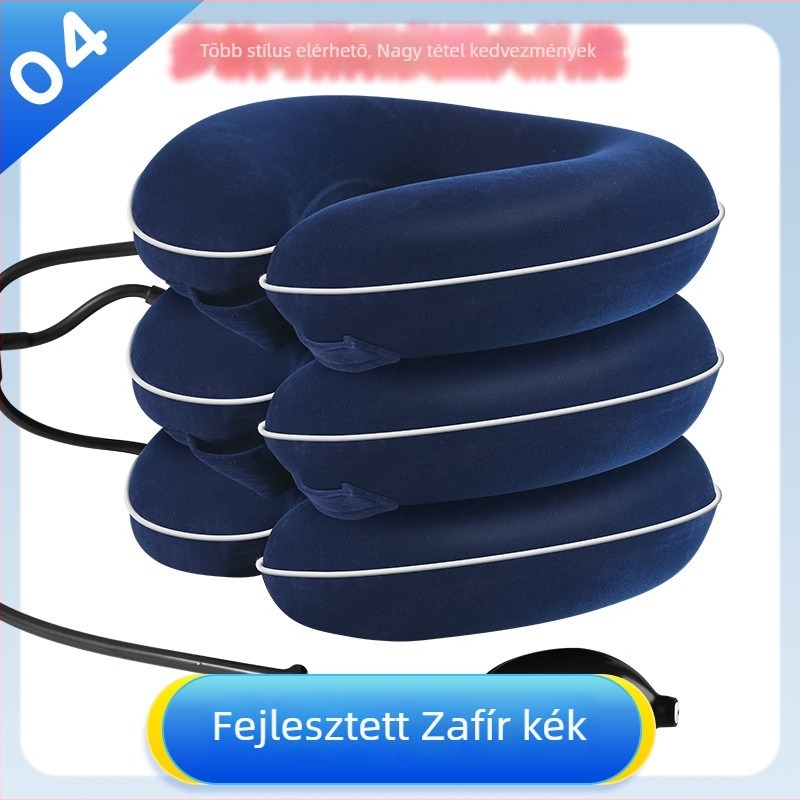 Háromrétegű nyaki ortézis felfújható retraktorral, hordozható, uniszex, utazáshoz, modell C04