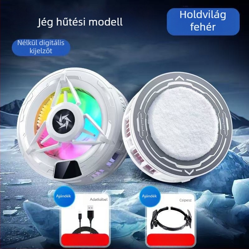 Mágneses telefonhűtő, kettős magos félvezető, hátulról rögzíthető klip, 125 g, 10W, Type-C interfész, ABS+metál, modell N26