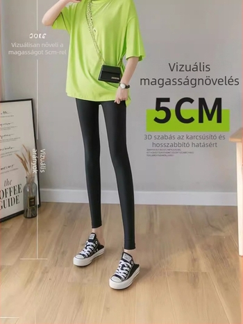 Milk Silk Cropped Leggings – Slim Fit, Magas elasztikusság, Vékony, Egyszínű mintázat