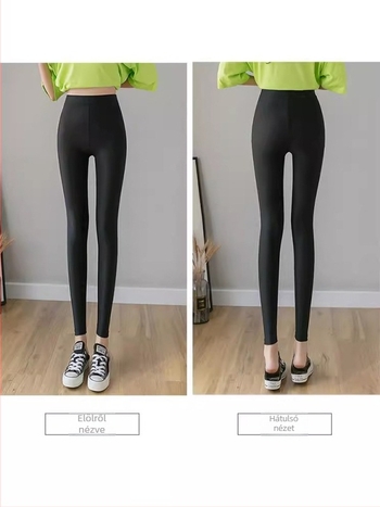 Milk Silk Cropped Leggings – Slim Fit, Magas elasztikusság, Vékony, Egyszínű mintázat