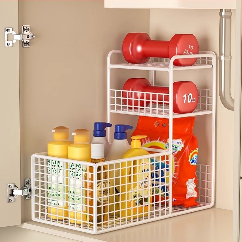 Fürdőszobai tároló polc a mosogató alatt — Evesigar H0518101139, anyag 3283093, modern minimalista stílus