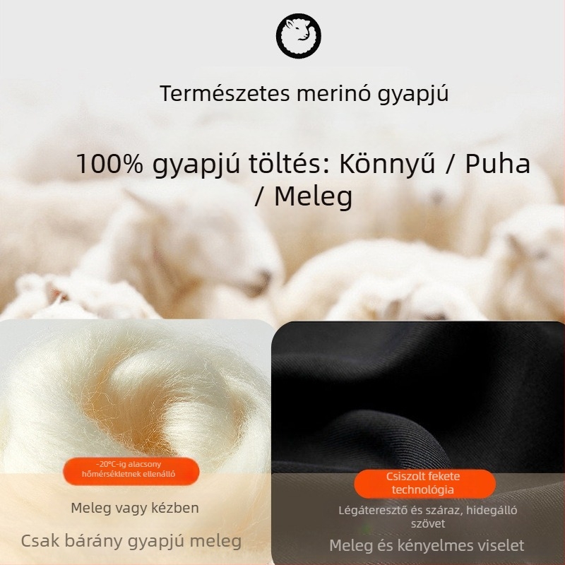 Női gyapjú melegítőnadrág, magas derék, háromrétegű anyag kasmírral betétekkel