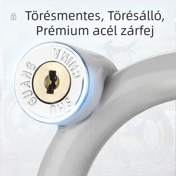 Three Axe kerékpárzár, rozsdamentes acél, antifurt kör alakú zár, modell 01, 300 g