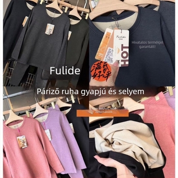 Unisex gyapjú termoszálas alapréteg szett – hosszú ujjú felső és nadrág, vast szövésű 251–300 g/m²