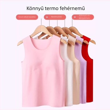 Meleg, ujjatlan mellény lányoknak, mellkas párnával, alapréteg az iskolába