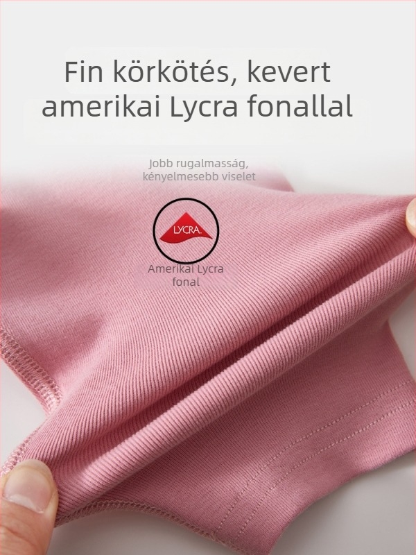 Lányok pamutnadrágja, középmagas derekú, 95% pamut, nincs nyílás a combok között, gumis derék, őszi–téli viselethez