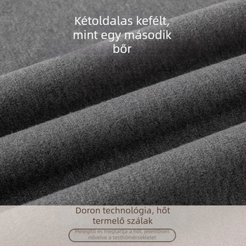 Férfi pamut ujjatlan alapréteg, fleece-béléssel, tollal töltve, testhez álló szabás