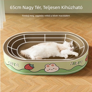 Macskafészek kaparódeszkával, mindent egyben; anyag: Default item, dobozmennyiség: 1, stílus: aranyos