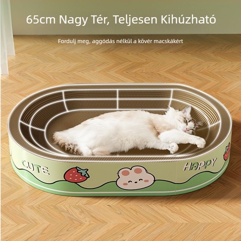 Macskafészek kaparódeszkával, mindent egyben; anyag: Default item, dobozmennyiség: 1, stílus: aranyos