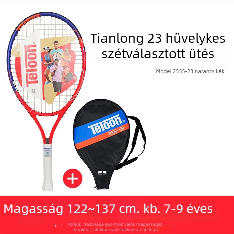 Tianlong gyerekeknek szánt tenisütő kezdőknek – előfeszített, alumíniumötvözet váz, nylon húrok