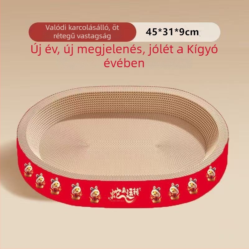 Macska kaparó deszka hullámkartonból – Fu Meow márka, Lovable Wind stílus, csomagolás 1 db.