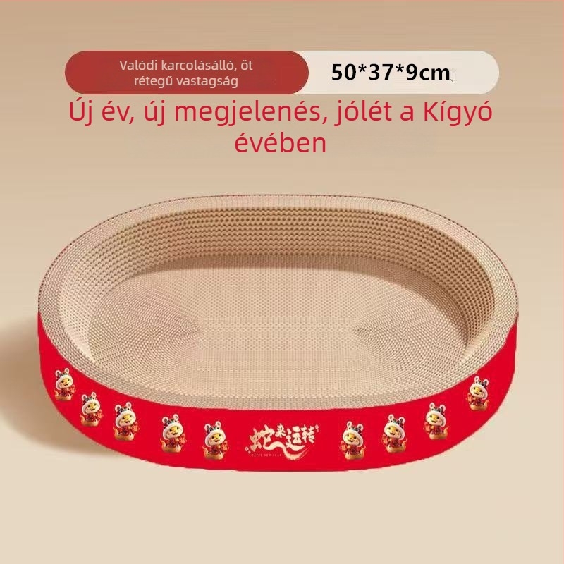 Macska kaparó deszka hullámkartonból – Fu Meow márka, Lovable Wind stílus, csomagolás 1 db.