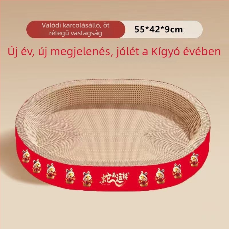 Macska kaparó deszka hullámkartonból – Fu Meow márka, Lovable Wind stílus, csomagolás 1 db.