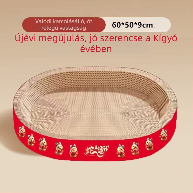 Macska kaparó deszka hullámkartonból – Fu Meow márka, Lovable Wind stílus, csomagolás 1 db.