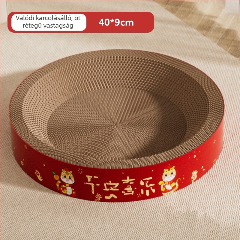 Macska kaparó deszka hullámkartonból – Fu Meow márka, Lovable Wind stílus, csomagolás 1 db.