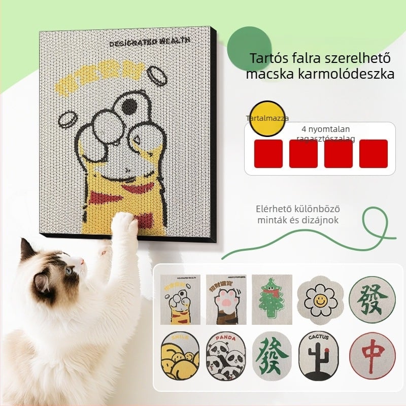 Falra szerelhető macska karmoló deszka — vastagodott, karcolás- és kopásálló, akril