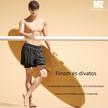 Férfiaknak lélegző, lazán szabott, gyorsan száradó úszónadrág, boxer stílusú, strandhoz és uszodához
