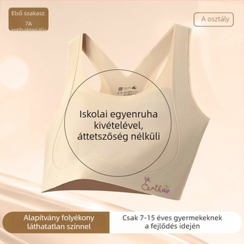 Lányok fejlesztő alsónemű – első szakaszú melltartó, 8–12 éveseknek, nylon/spandex 80/20, minden szezonra