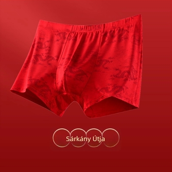 Férfi magas derekú boxeralsó bambuszrostból, 90–95% bambusz tartalom, ágyék alatti bambuszrost betét, minták: állat/Geometriai/betűk-számok, Kígyó éve