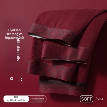 Férfi pamut boxerbrief — lélegző, varrás nélküli, középmagas derék, viszkóz alsó rész a gáttájékán