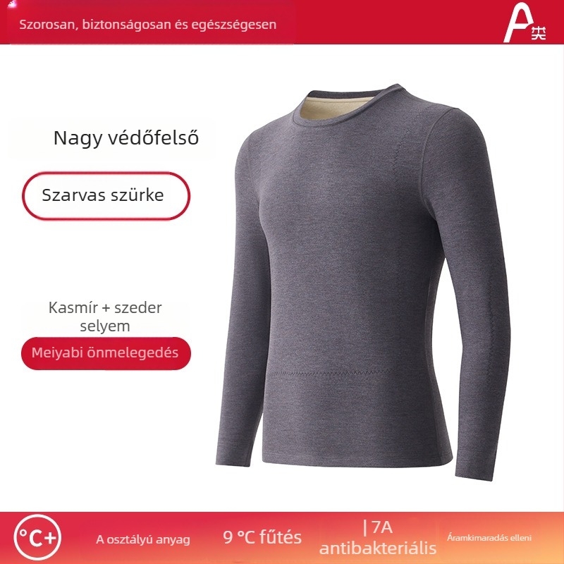 Uniszex termosz szett velúr béléses Derong akril anyagból, kétszeres réteg, extrán vastag 401–500 g/m², kerek nyakú, hosszú ujjú