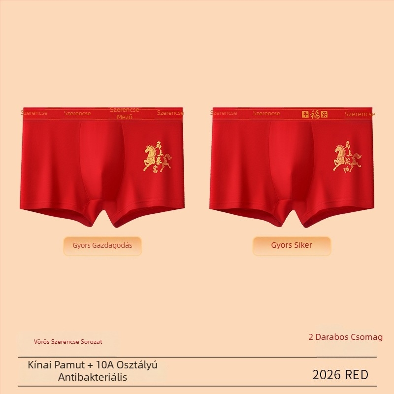 Férfi pamut boxer brief, középmagas derék, lélegző és antibakteriális, 40s pamut, minta: egyszínű vagy geometriai