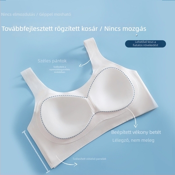 Tavasz-nyár varrat nélküli melltartó lányoknak, gimnáziumi korosztálynak, rögzített kosár, Ice Silk anyag