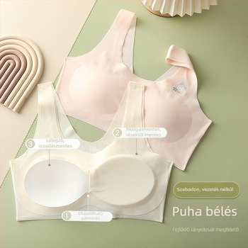 Varrás nélküli nyári melltartó lányoknak, könnyű, 12–15 éveseknek, 1/2 kosár, nylon