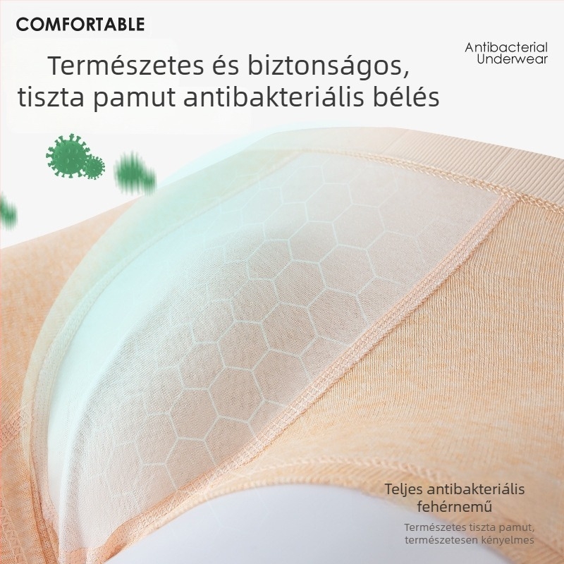 Férfi pamut boxeralsó középmagas derekú, egyszínű, lélegző, antibakteriális, 90–95% pamut