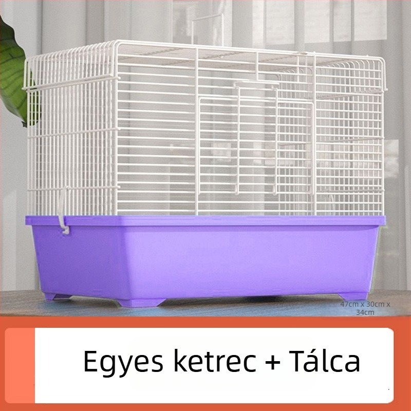 Hörcsög ketrec emelt aljzattal, 47 cm, nagy beltéri ketrec egész évben használható