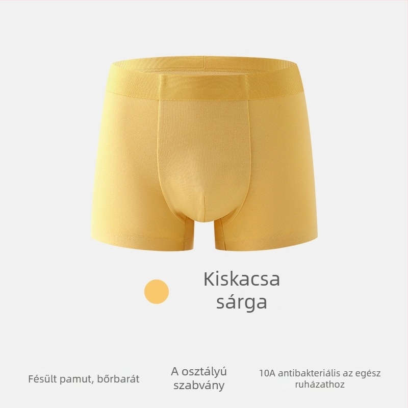 Category A antibakteriális fiúknak boxer alsónemű, lélegző combed pamut keverék, 92% pamut, 8% spandex, méret 10A, közepes–nagy testmagasságú gyerekeknek