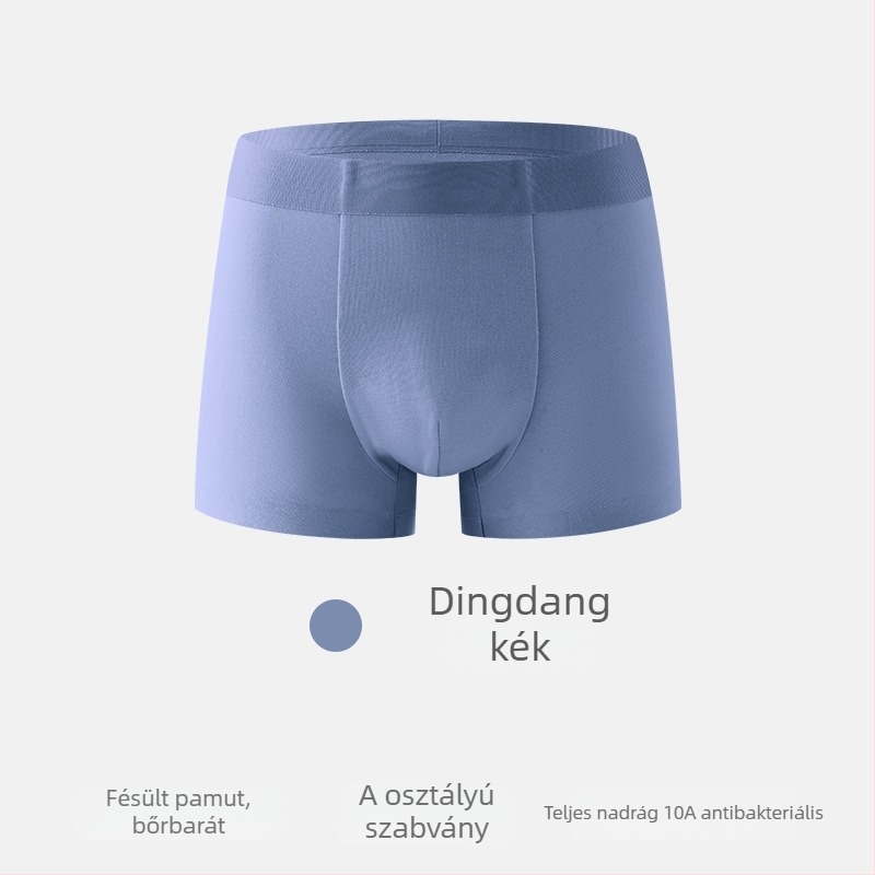Category A antibakteriális fiúknak boxer alsónemű, lélegző combed pamut keverék, 92% pamut, 8% spandex, méret 10A, közepes–nagy testmagasságú gyerekeknek