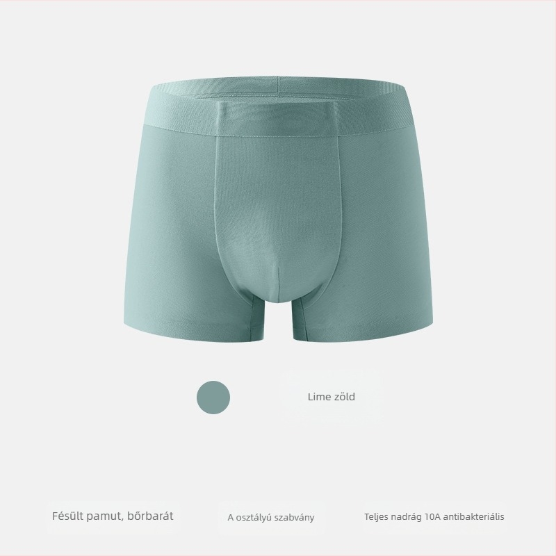 Category A antibakteriális fiúknak boxer alsónemű, lélegző combed pamut keverék, 92% pamut, 8% spandex, méret 10A, közepes–nagy testmagasságú gyerekeknek