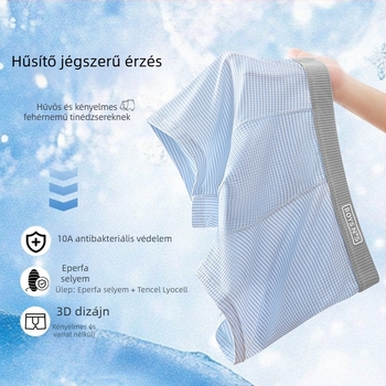Légáteresztő antibakteriális boxer nadrág közepes–nagy testmagasságú gyerekeknek ice-silk anyagból