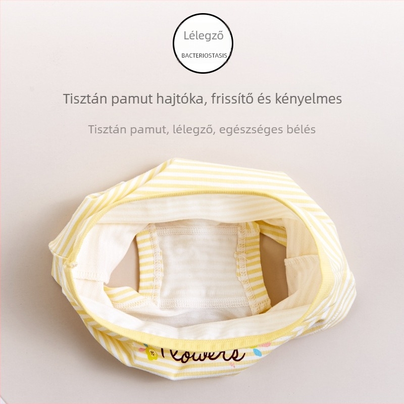 Kislányoknak készült pamut alsónemű kartun mintával