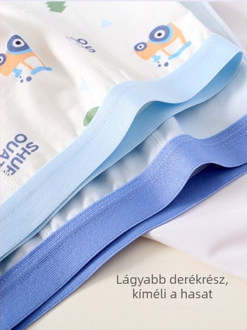 100% pamutból készült fiú boxerek, A osztály, 3–8 éveseknek
