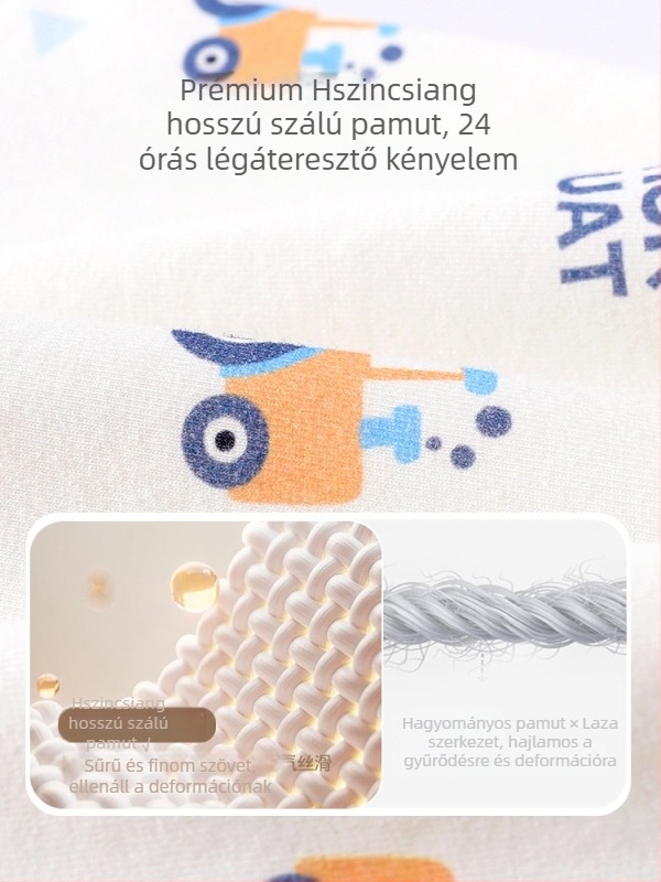 100% pamutból készült fiú boxerek, A osztály, 3–8 éveseknek