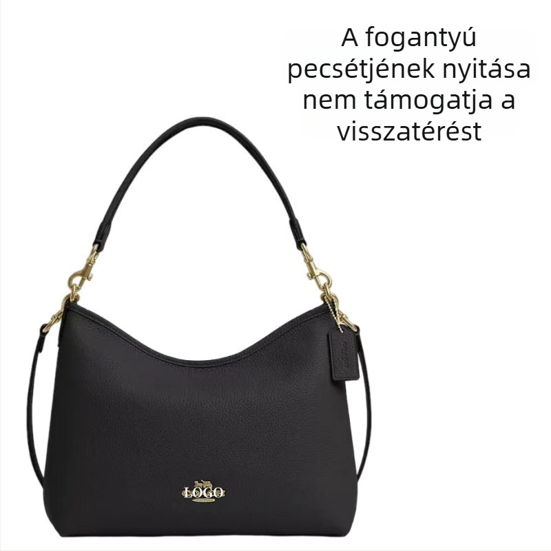 Táska városi egyszerű stílusban, PVC anyag, dumpling-formájú, cipzáras nyitás, dupla vállpánt