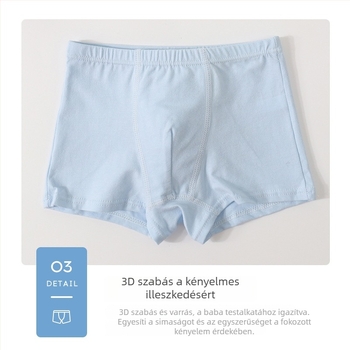 Fúknak szánt 100% pamut boxer alsónemű, 4–12 éveseknek