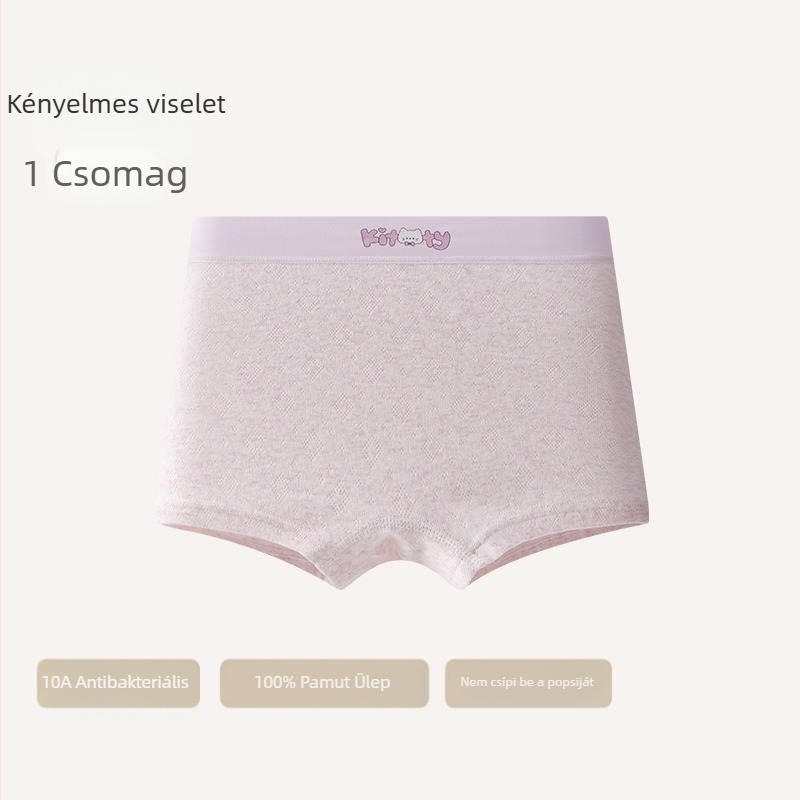 Gyerekeknek készült 100% pamut alsónemű, lányoknak, A kategória, 96% pamut, nagyobb gyerekeknek, pamut betét, kényelmes szabás