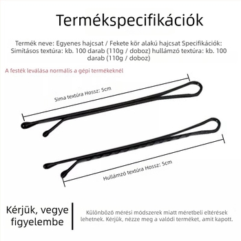 Kerek fejű hajcsat (rozsdamentes acél, uniszex, irodai stílus, modellezéshez)