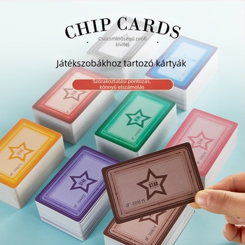 Sakk- és kártyaszoba chip – névérték nélküli, melamin, matt felület