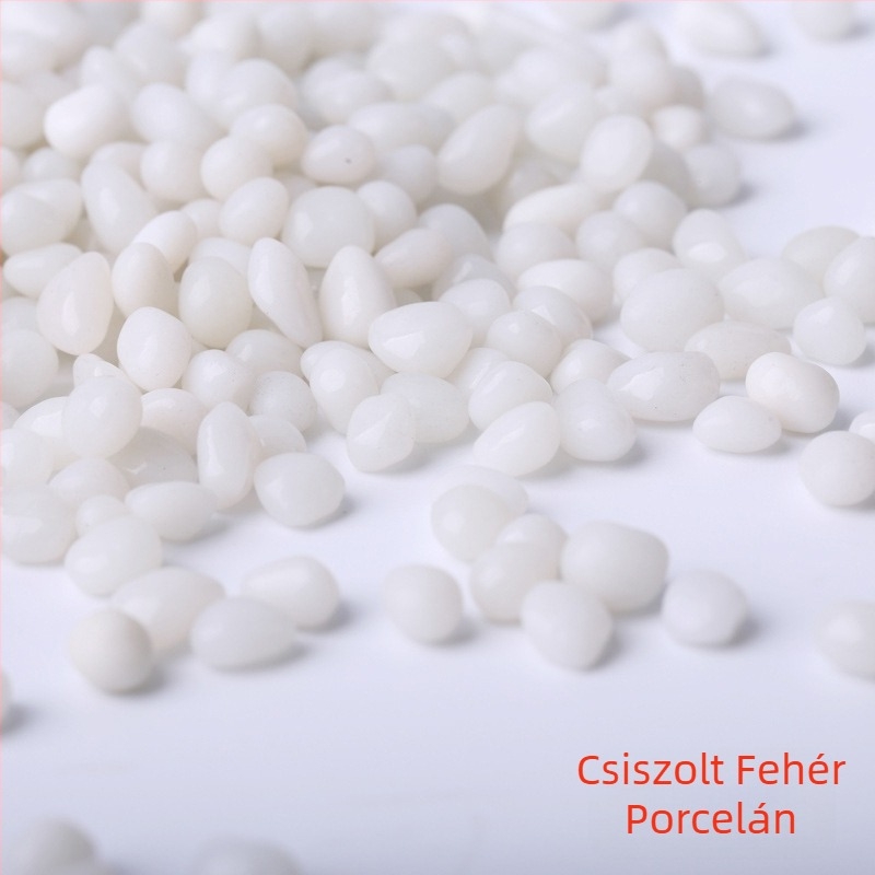 Akvarisztikai tájkövek – üvegbetétes aljzathoz való homok, 25 kg-os csomagolás, 250 g/darab, Huaying márka