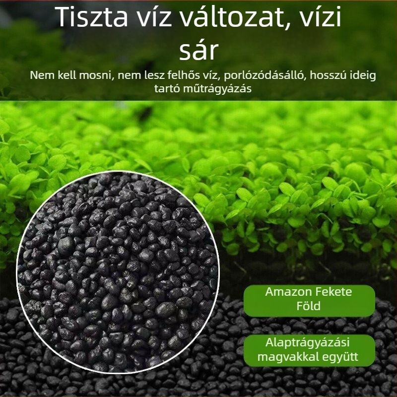 Ökológiai akváriumi aljzat vízi növényekhez — iszap-szerű aljzat, aquascapinghez, víz tisztítása