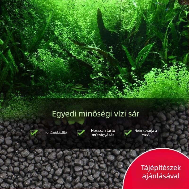 Ökológiai akváriumi aljzat vízi növényekhez — iszap-szerű aljzat, aquascapinghez, víz tisztítása