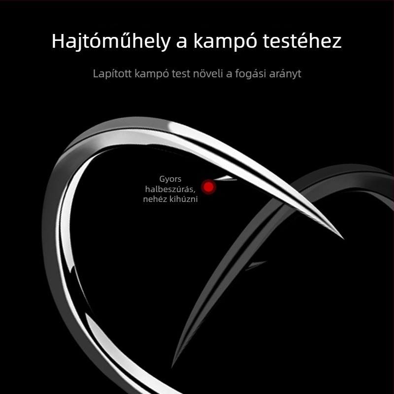Vas Iseine horog tollal – megerősített, tövises, korrózióálló, 20 db/csomag, óceánparti horgászathoz